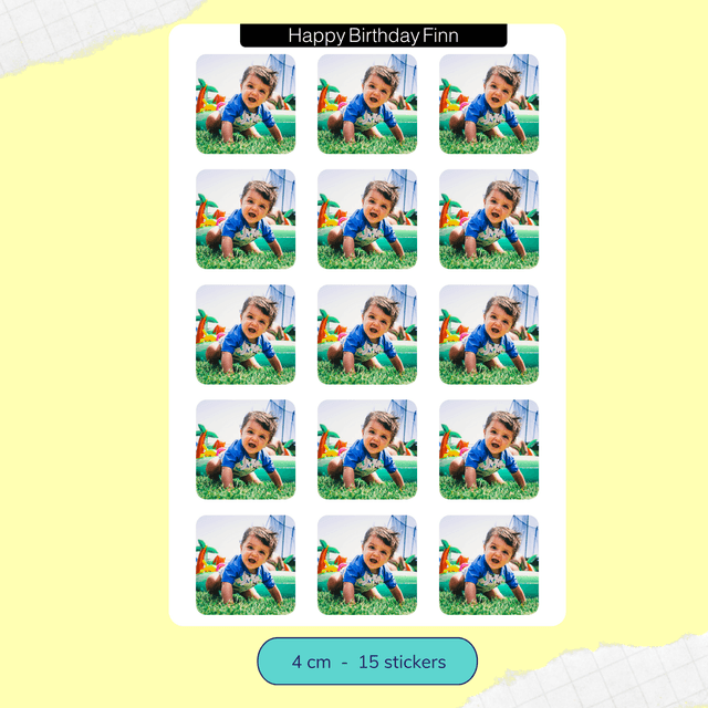 Custom Sticker Sheet - square stickers, multiple images per sheet