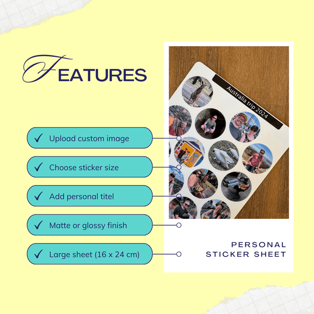 Custom Sticker Sheet - round stickers, multiple images per sheet