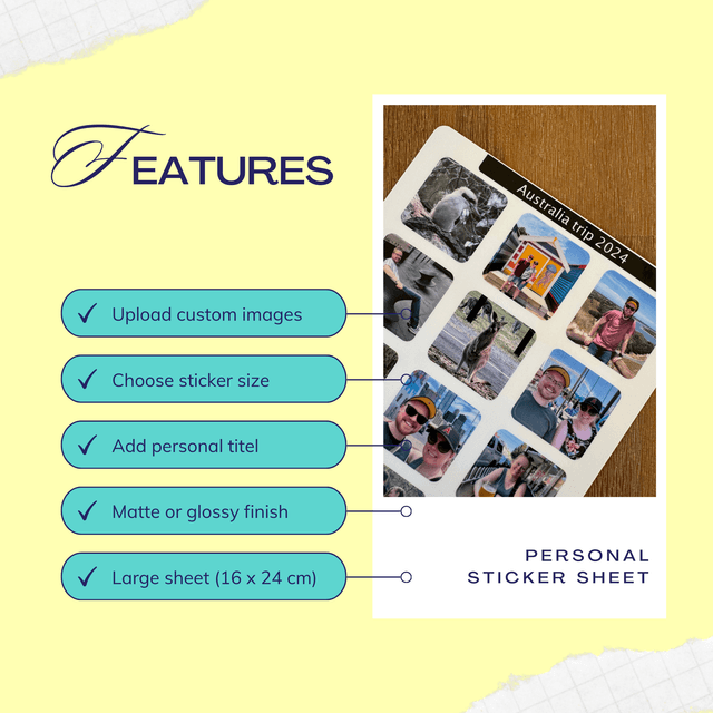 Custom Sticker Sheet - square stickers, multiple images per sheet