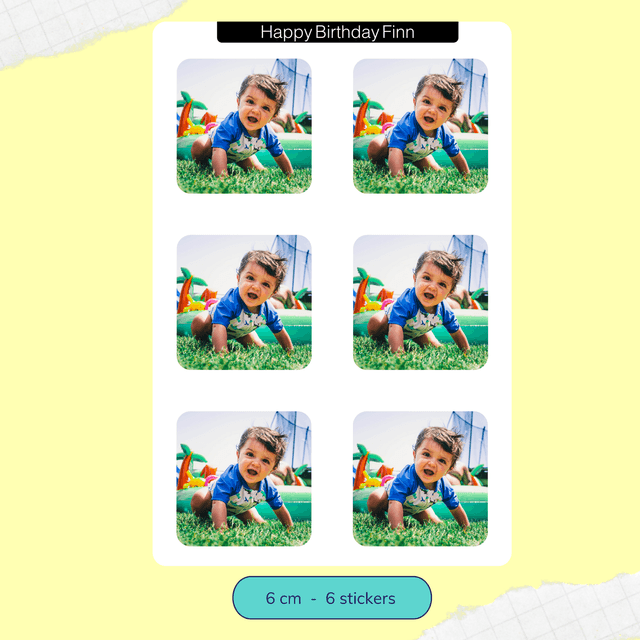 Custom Sticker Sheet - square stickers, multiple images per sheet