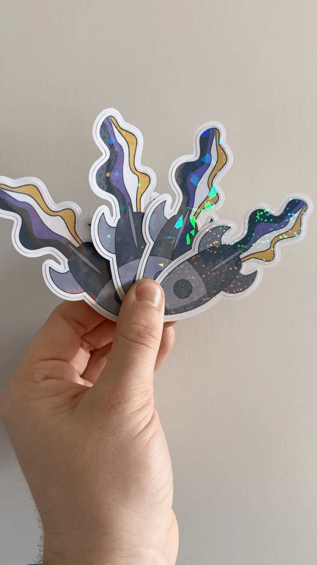 Galaxy Non-Binary Pride Glitter Stickers