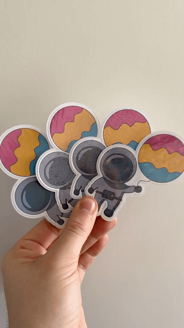 Galaxy Pansexual Pride Glitter Stickers