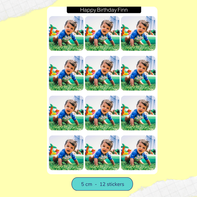 Custom Sticker Sheet - square stickers, multiple images per sheet