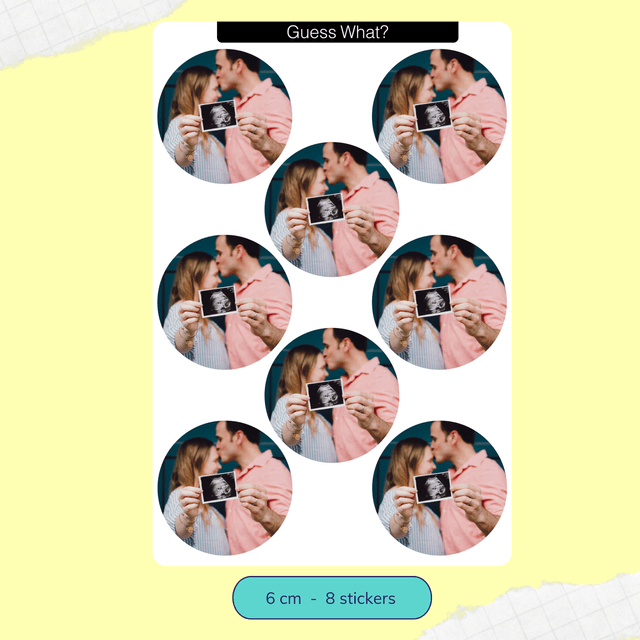 Custom Sticker Sheet - round stickers, multiple images per sheet