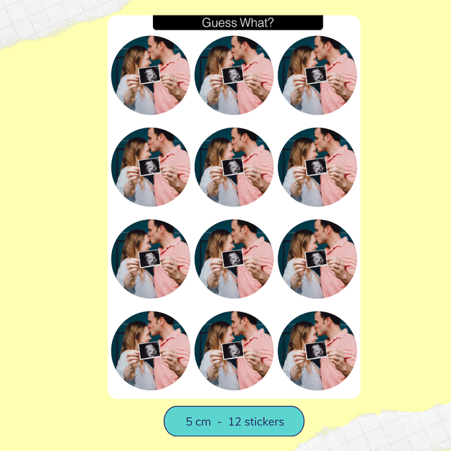 Custom Sticker Sheet - round stickers, multiple images per sheet