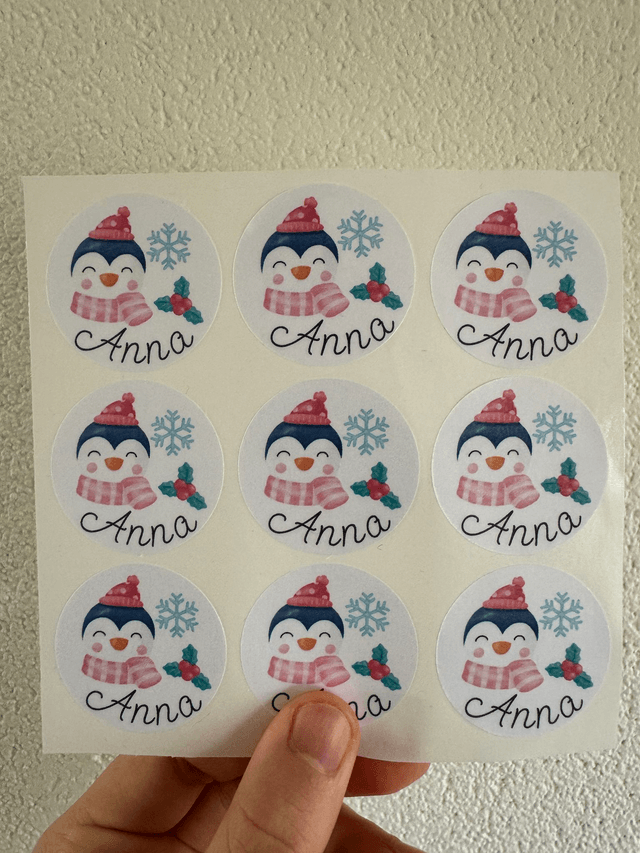 Christmas Gift Stickers With Name