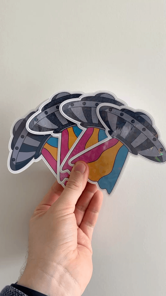 Galaxy Pansexual Pride Glitter Stickers