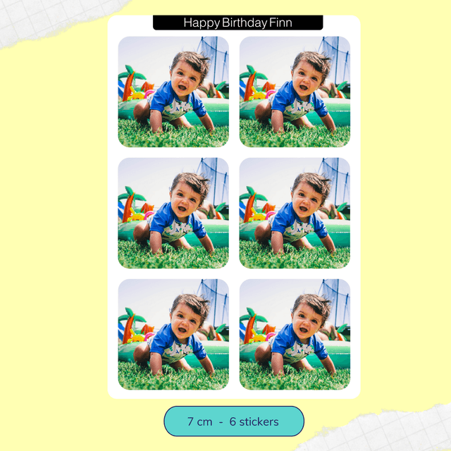 Custom Sticker Sheet - square stickers, multiple images per sheet