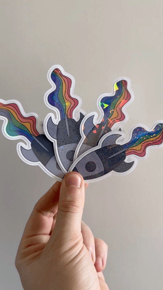 Galaxy Gay Pride Glitter Stickers