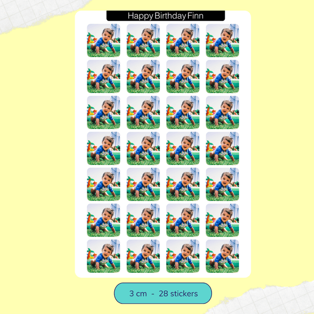 Custom Sticker Sheet - square stickers, multiple images per sheet