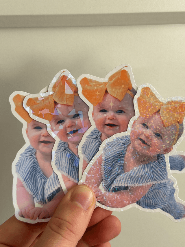 Custom Holographic Glitter Stickers