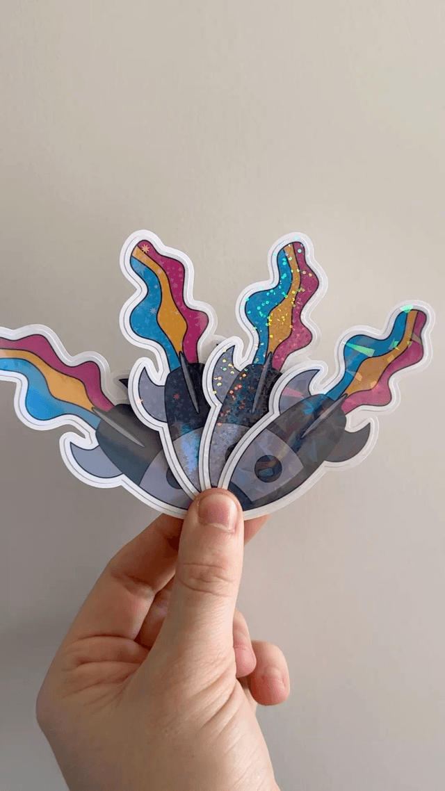 Galaxy Pansexual Pride Glitter Stickers